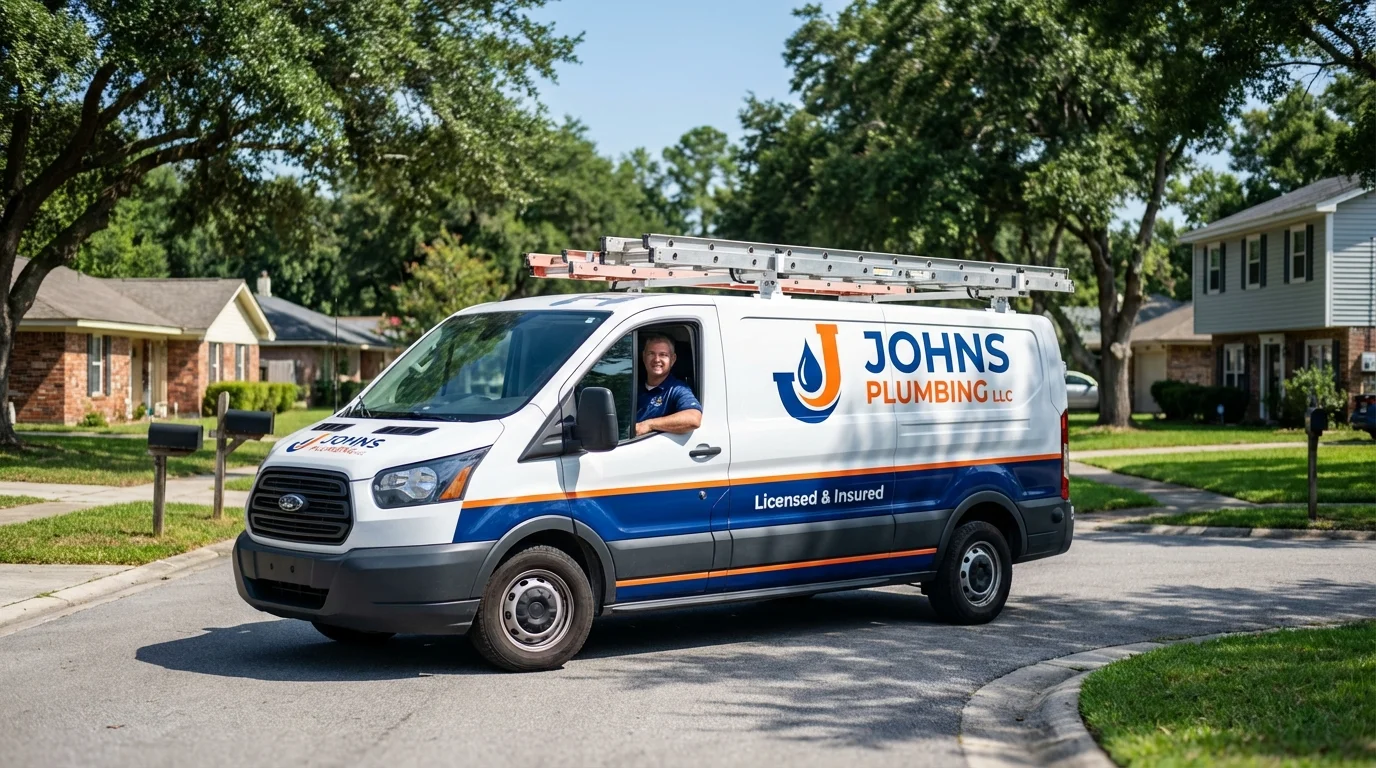 Johns Plumbing LLC service van in Worland, WY