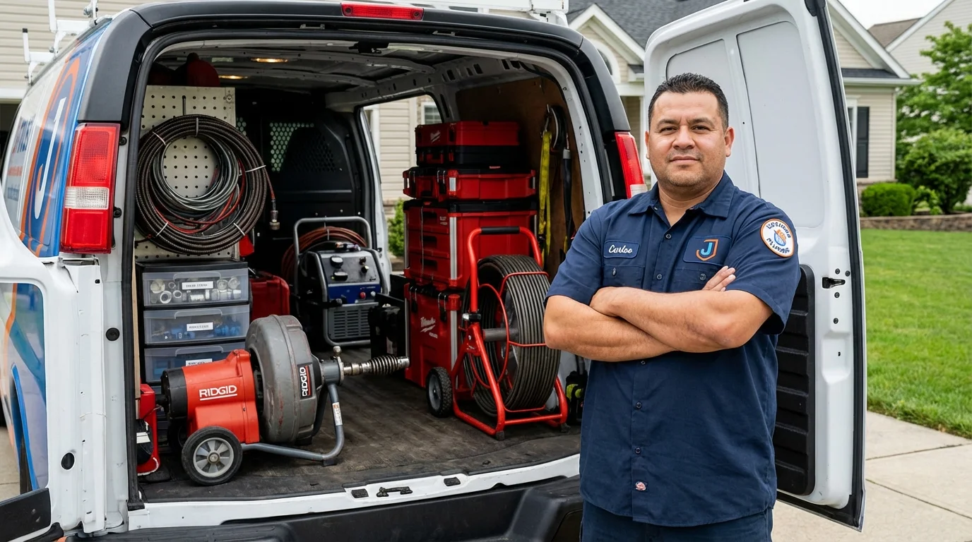 Professional drain cleaning equipment and Johns Plumbing LLC plumber in Worland