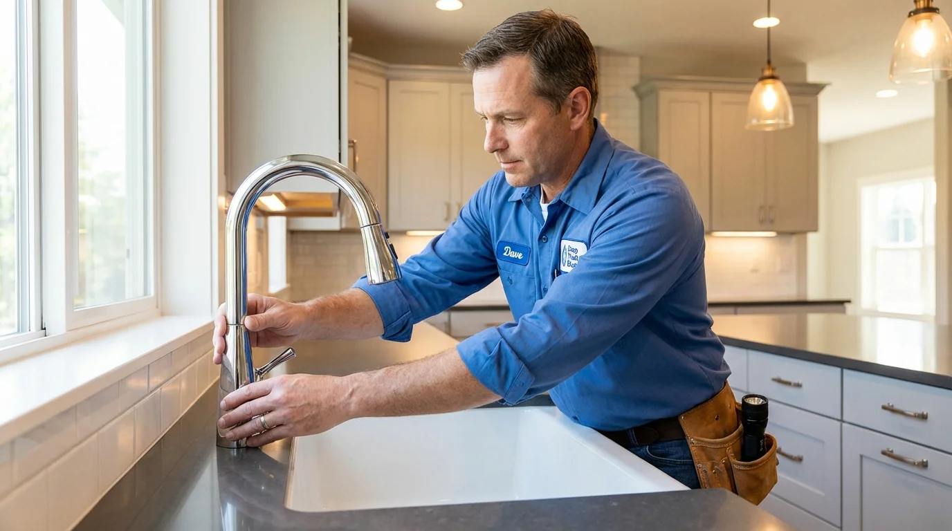 Kitchen faucet installation by Johns Plumbing LLC in Worland